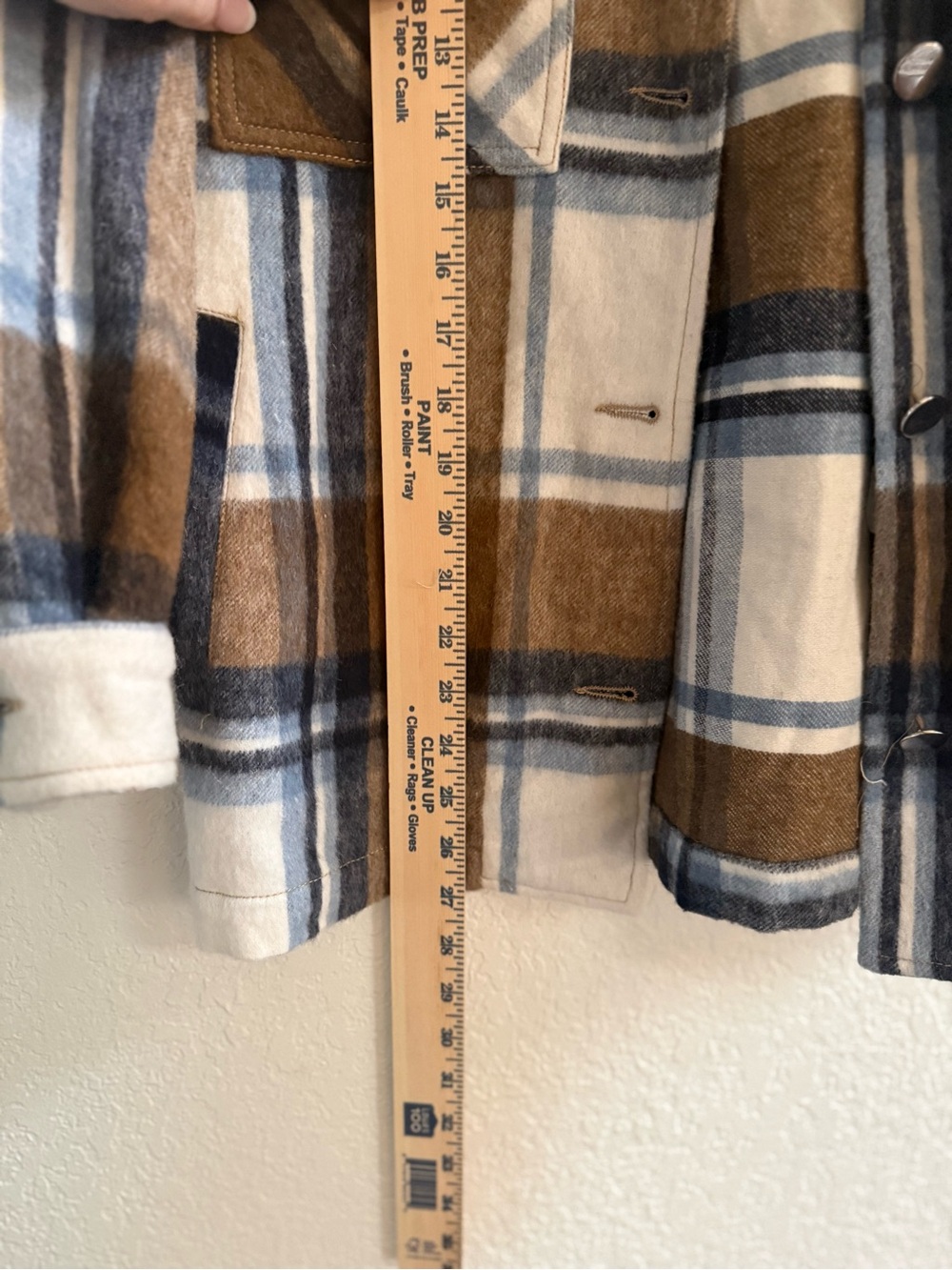 Zara Brown, Blue & Cream Plaid Shacket - Picture 6 of 7